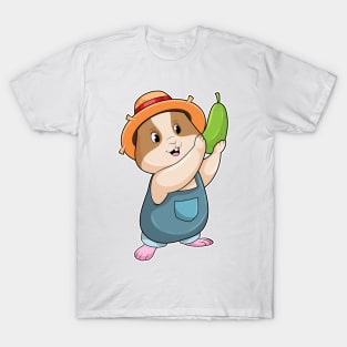 Hamster as Farmer with Zucchini T-Shirt